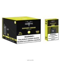 IGNITE Vape Precio - IGNITE V60 paquete de 10 bolígrafos vaporizadores limonada de frambuesa 8VN0T023