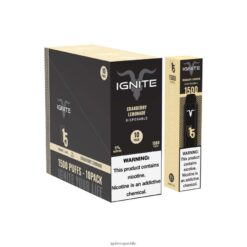 Vape IGNITE Nicotina - IGNITE V15 paquete de 10 bolígrafos vaporizadores limonada de arándanos 8VN0T099